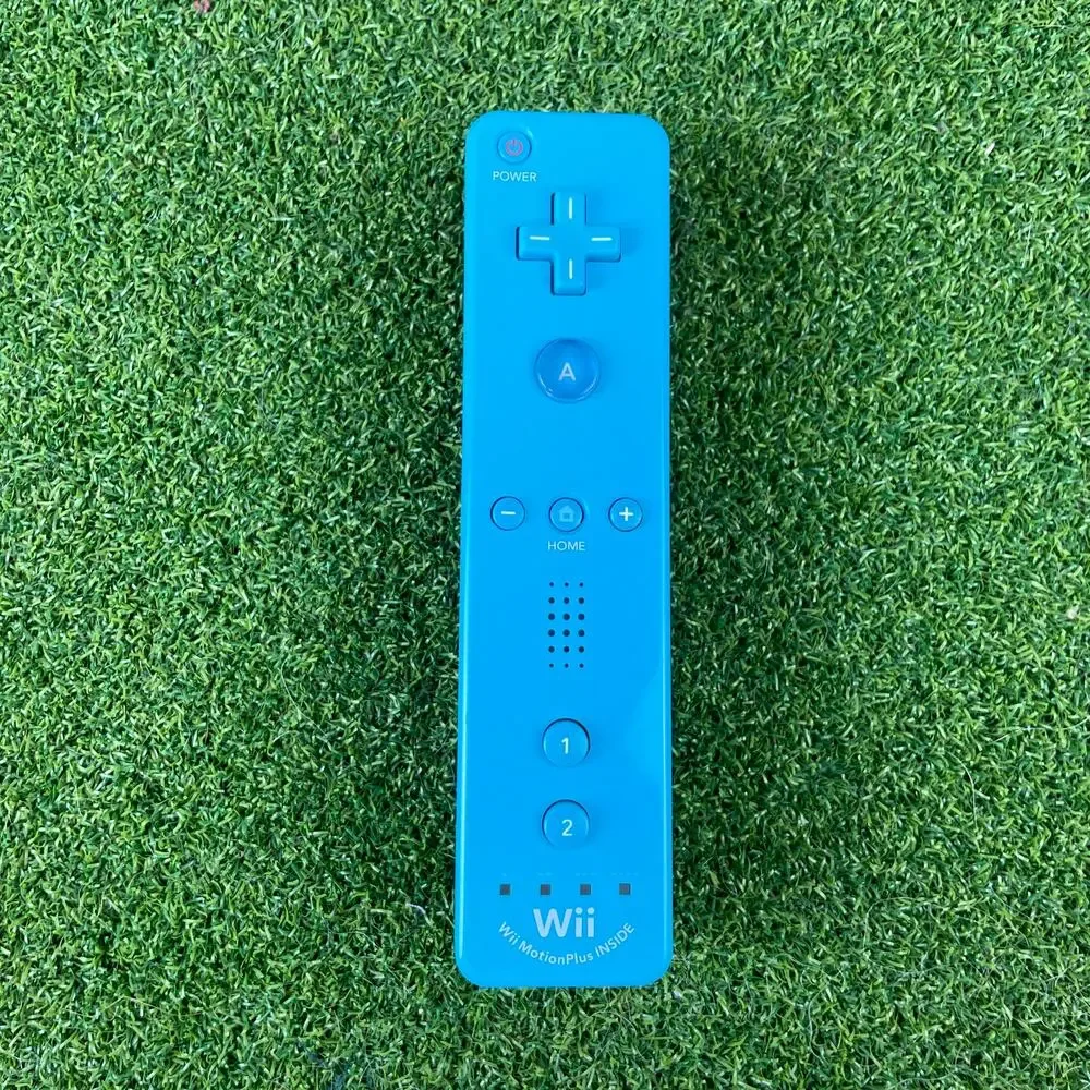 Nintendo Wii Blue Console Bundle OEM Blue Remote RVL-101 Tested Complete Cords